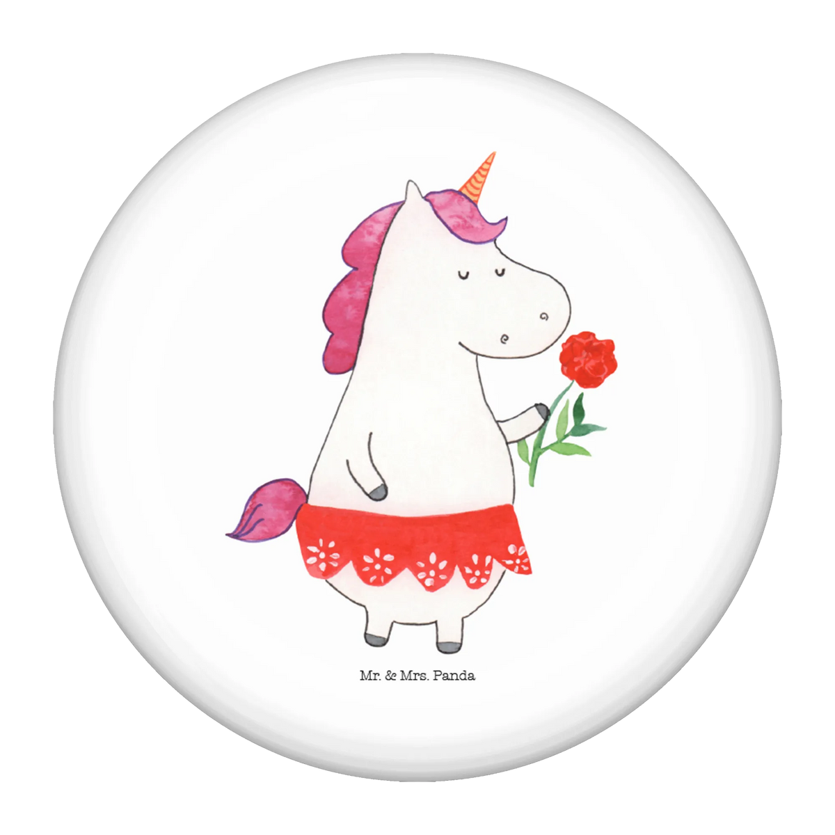Button unicorn lady