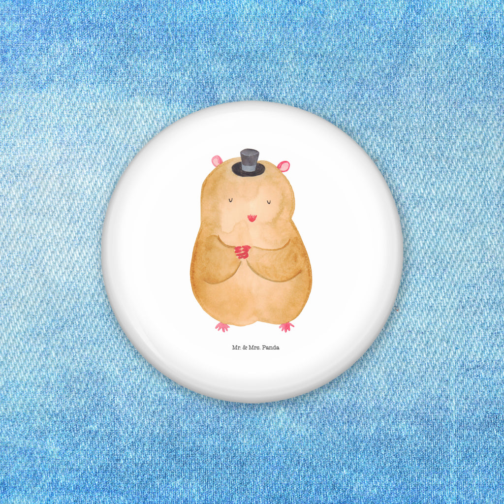 Button Hamster mit Hut 50mm Button, Button, Pin, Anstecknadel, Tiermotive, Gute Laune, lustige Sprüche, Tiere, Hamster, Hut, Magier, Zylinder, Zwerghamster, Zauberer, Houdini