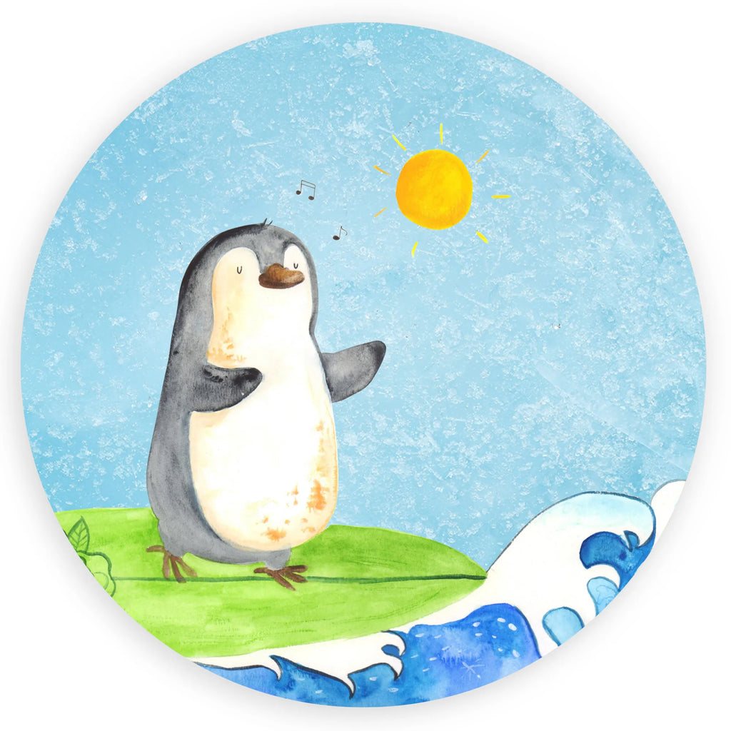 80mm Rund Aufkleber Pinguin Surfer Sticker, Kinder, Aufkleber, Etikett, rund, Pinguin, Pinguine, surfen, Portugal, Surfer, Wellen, Wellen reiten, Hawaii, Urlaub