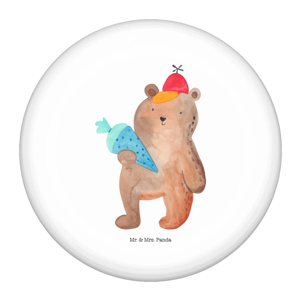 Button bear School cone Pin, Lapel Pin, Button, 50mm Button, bear, teddy, teddy bear, cuddly toy, Starting school, School enrolment gift, School gift, First day of school gift, Bear motif, Primary school, School bag