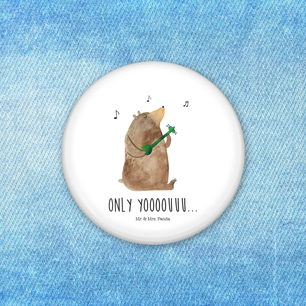 Button bear guitar Pin, Lapel Pin, 50mm Button, Button, bear, teddy, teddy bear, cuddly toy