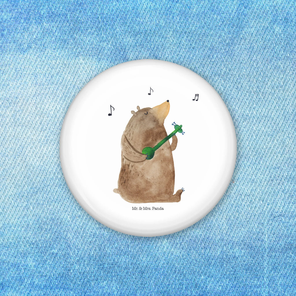 Button bear guitar Pin, Lapel Pin, 50mm Button, Button, bear, teddy, teddy bear, cuddly toy
