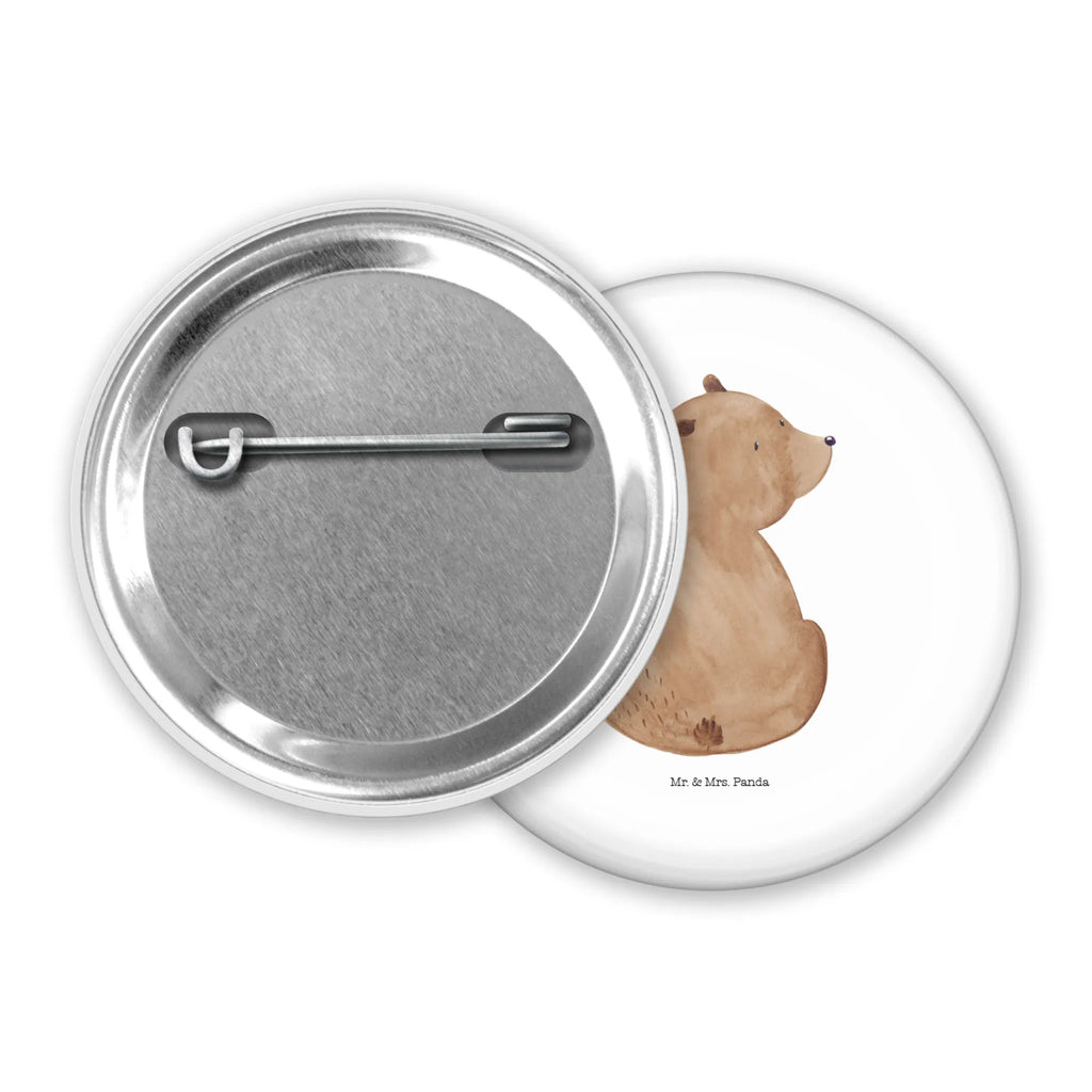 Button bear shoulder look 50mm Button, Button, Lapel Pin, Pin, bear, teddy, teddy bear, cuddly toy, wisdom, world view, self-esteem, bear love, bears, motivation
