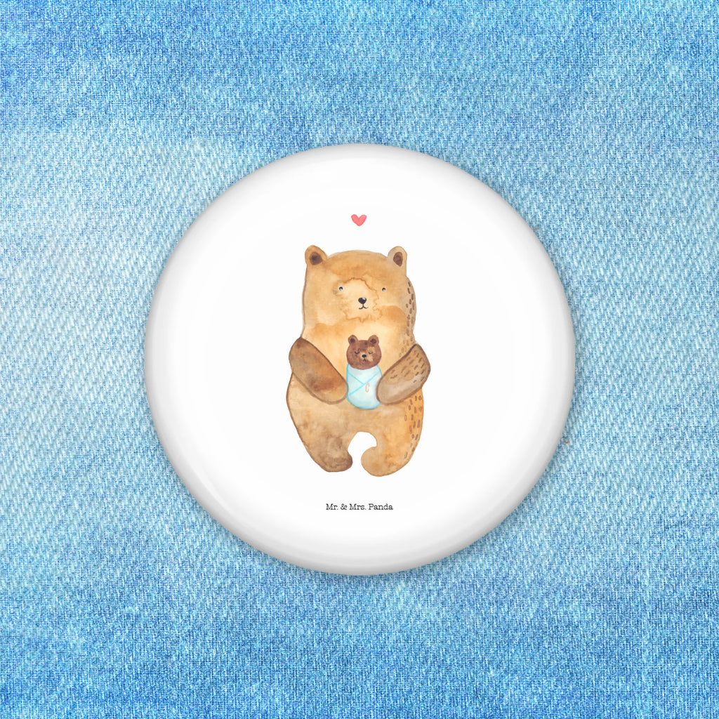 Button bear infant 50mm Button, Pin, Button, Lapel Pin, bear, teddy, teddy bear, cuddly toy, mother, baby, birth, baptism, baptized child, grandson, birthday, parents, niece, grandchild, nephew, congratulations