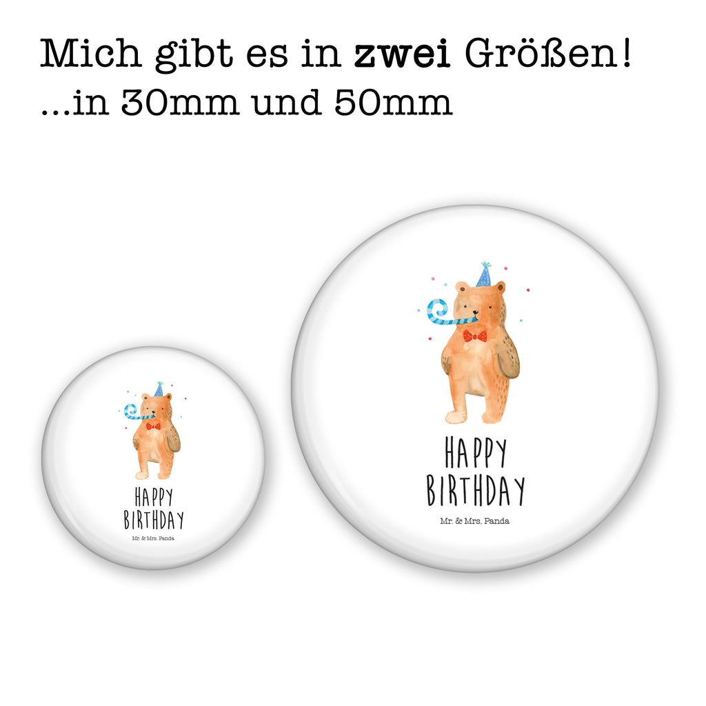 Button Birthday Bär 50mm Button, Button, Pin, Anstecknadel, Bär, Teddy, Teddybär, Happy Birthday, Alles Gute, Glückwunsch, Geburtstag