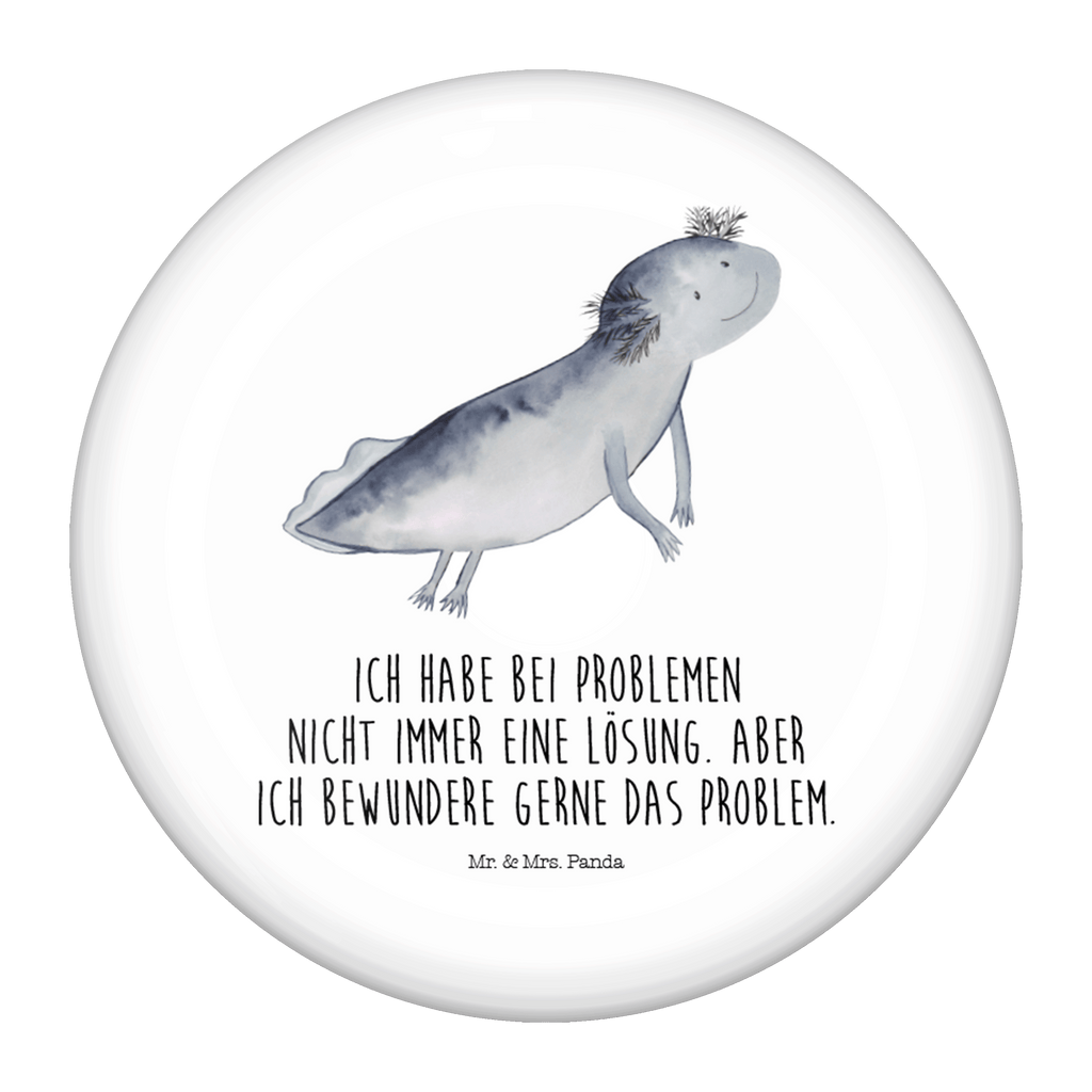 Button Axolotl schwimmt 50mm Button, Button, Pin, Anstecknadel, Axolotl, Molch, Axolot, Schwanzlurch, Lurch, Lurche, Problem, Probleme, Lösungen, Motivation