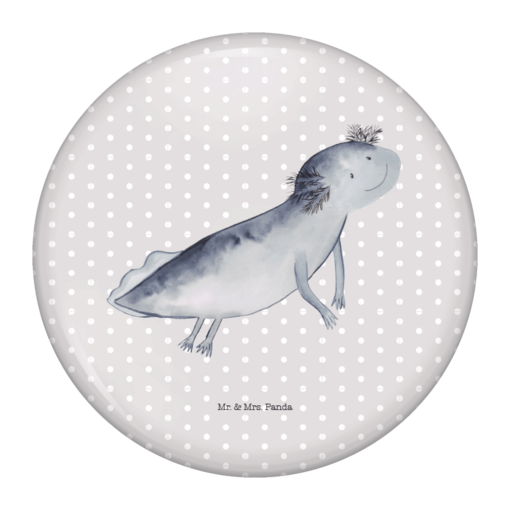 Button Axolotl schwimmt 50mm Button, Button, Pin, Anstecknadel, Axolotl, Molch, Axolot, Schwanzlurch, Lurch, Lurche, Problem, Probleme, Lösungen, Motivation