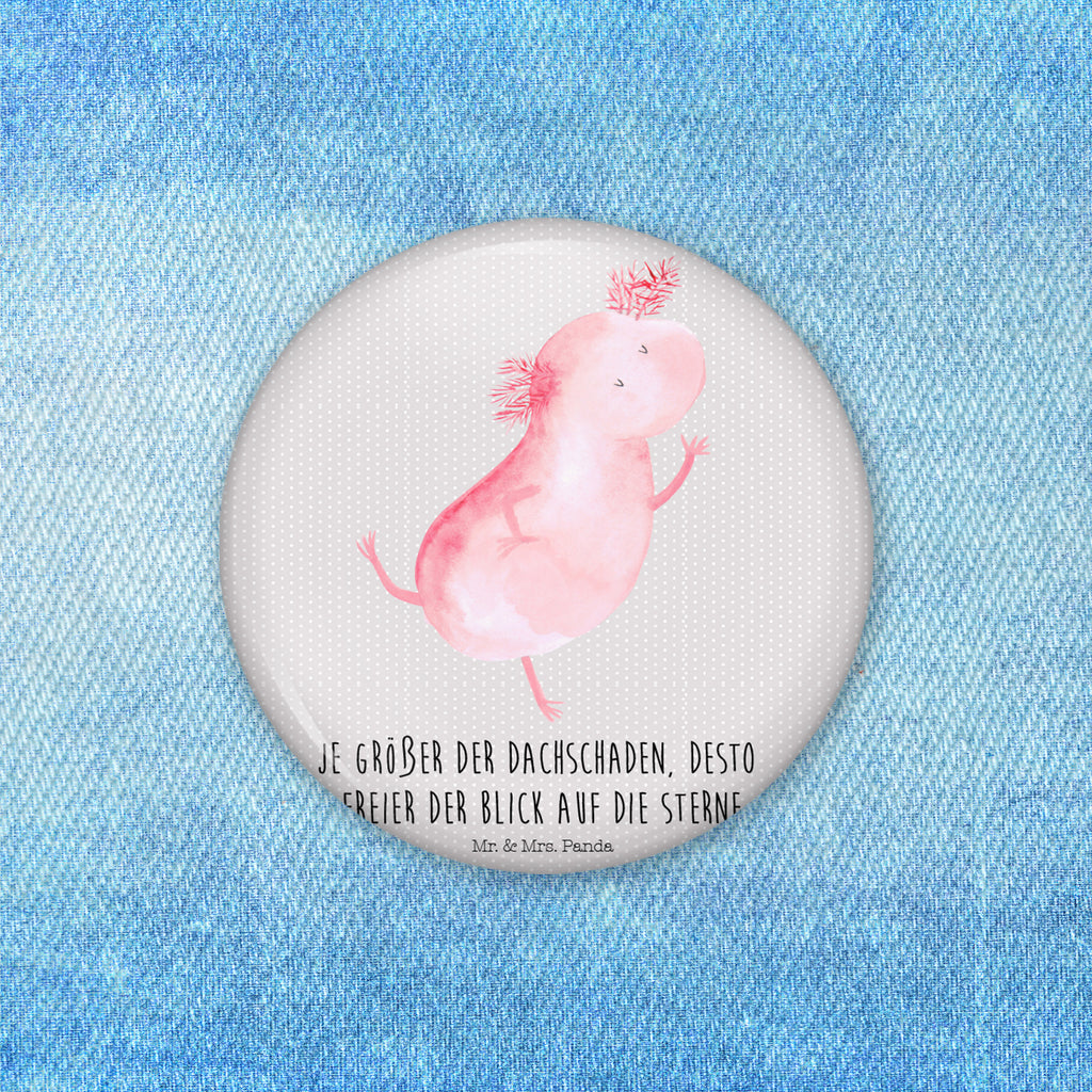 Button Axolotl tanzt 50mm Button, Button, Pin, Anstecknadel, Axolotl, Molch, Axolot, Schwanzlurch, Lurch, Lurche, Dachschaden, Sterne, verrückt, Freundin, beste Freundin