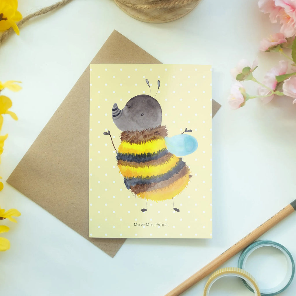 Kartka okolicznościowa trzmiel puszysty Hochzeitskarte, Glückwunschkarte, Einladungskarte, Klappkarte, Geburtstagskarte, Grußkarte, Ansichtskarten, Karte, Tiermotive, Gute Laune, lustige Sprüche, Tiere, Flauschig, Biene, Hummel, Natur, Blume