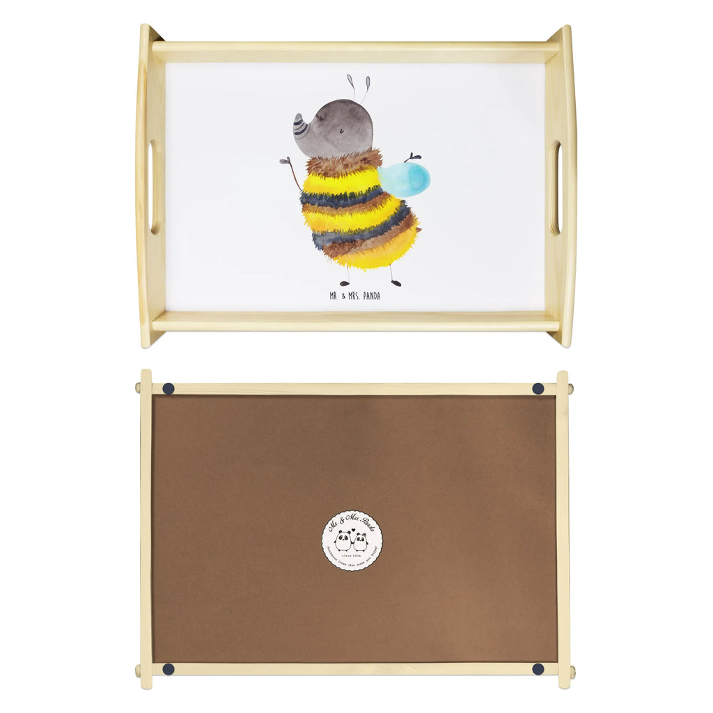 Serviertablett Hummel flauschig Frühstückstablett, Küchentablett, Serviertablett, Tablett, Dekotablett, Holztablett, Tiermotive, Gute Laune, lustige Sprüche, Tiere, Biene, Hummel, Natur, Blume, Flauschig