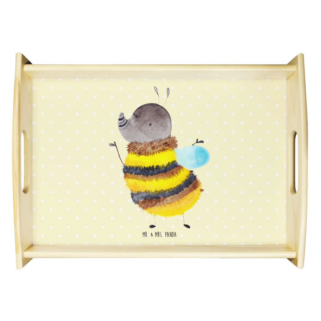 Serviertablett Hummel flauschig Frühstückstablett, Küchentablett, Serviertablett, Tablett, Dekotablett, Holztablett, Tiermotive, Gute Laune, lustige Sprüche, Tiere, Biene, Hummel, Natur, Blume, Flauschig