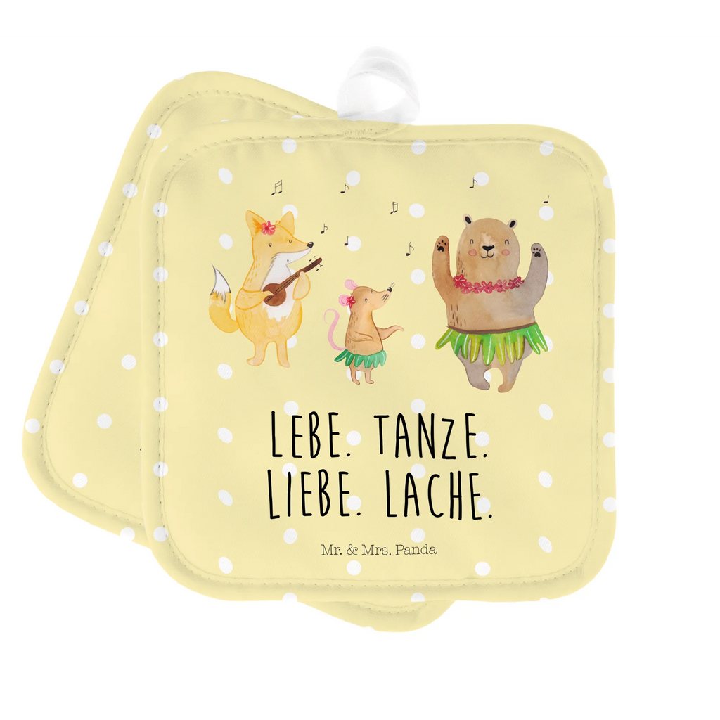 2er Set Topflappen  Waldtiere Aloha Topfuntersetzer, Topflappen, Topflappen 2er Set, Topflappen Set, topfhalter, Topfhandschuhe, 2er Set Topflappen, Topflappenset, Lustige Sprüche, Tiermotive, Gute Laune, Tiere, Musik, Tanzen, Wald, Leben, Aloha, Hase, Waldtiere, Igel, Bär, Lachen