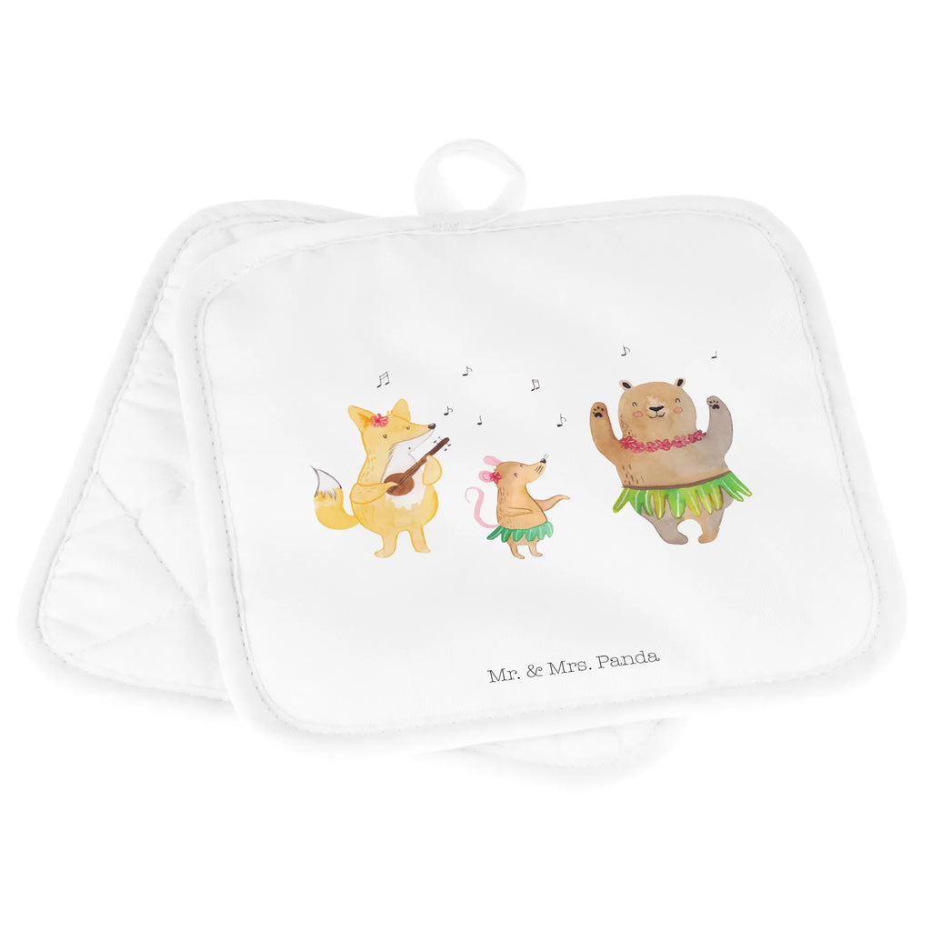 2er Set Topflappen  Waldtiere Aloha Topfuntersetzer, Topflappen, Topflappen 2er Set, Topflappen Set, topfhalter, Topfhandschuhe, 2er Set Topflappen, Topflappenset, Lustige Sprüche, Tiermotive, Gute Laune, Tiere, Musik, Tanzen, Wald, Leben, Aloha, Hase, Waldtiere, Igel, Bär, Lachen