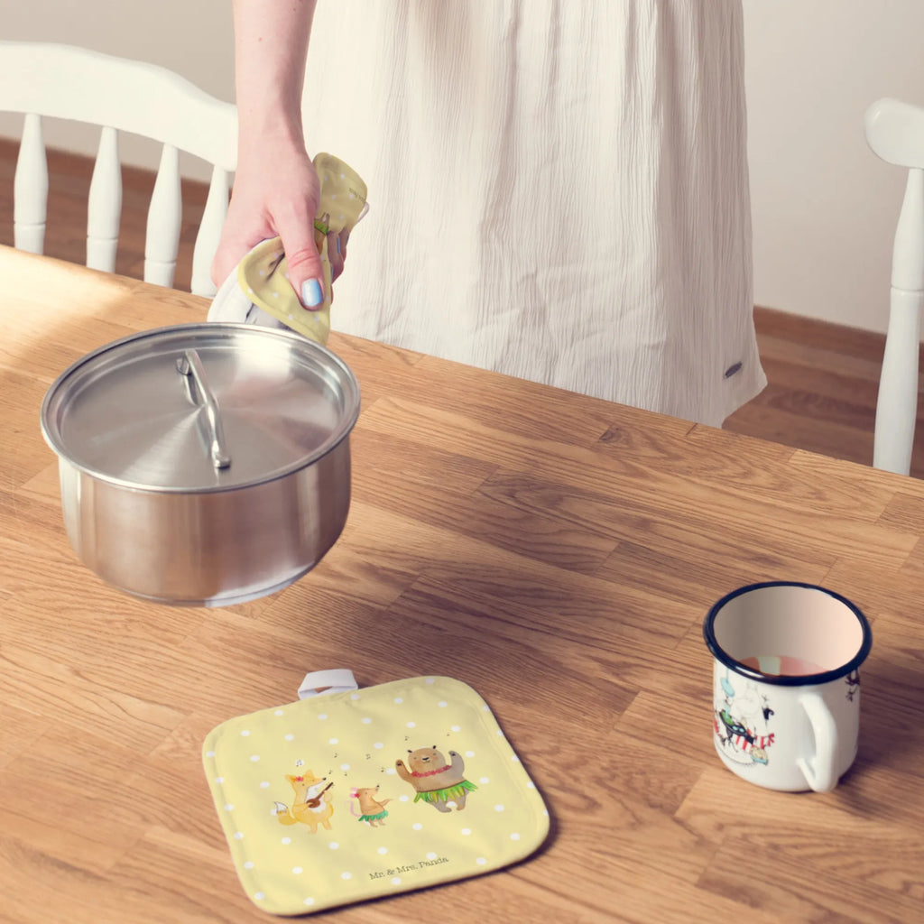 2er Set Topflappen  Waldtiere Aloha Topfuntersetzer, Topflappen, Topflappen 2er Set, Topflappen Set, topfhalter, Topfhandschuhe, 2er Set Topflappen, Topflappenset, Lustige Sprüche, Tiermotive, Gute Laune, Tiere, Musik, Tanzen, Wald, Leben, Aloha, Hase, Waldtiere, Igel, Bär, Lachen