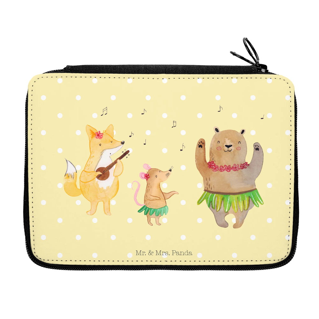 Leather folder forest animals Aloha motif, school, pupil, enrolment, pencil case, pen roll, gift, primary school, pencil bag, child, small animals, cute, funny, cute animal motives, hand drawn, small world, funny sayings, good mood, happy, gifts, gift ideas, special gifts, animal lover, card, dancing, life, rabbit, hedgehog, aloha, laughter, forest, forest animals, music, bear