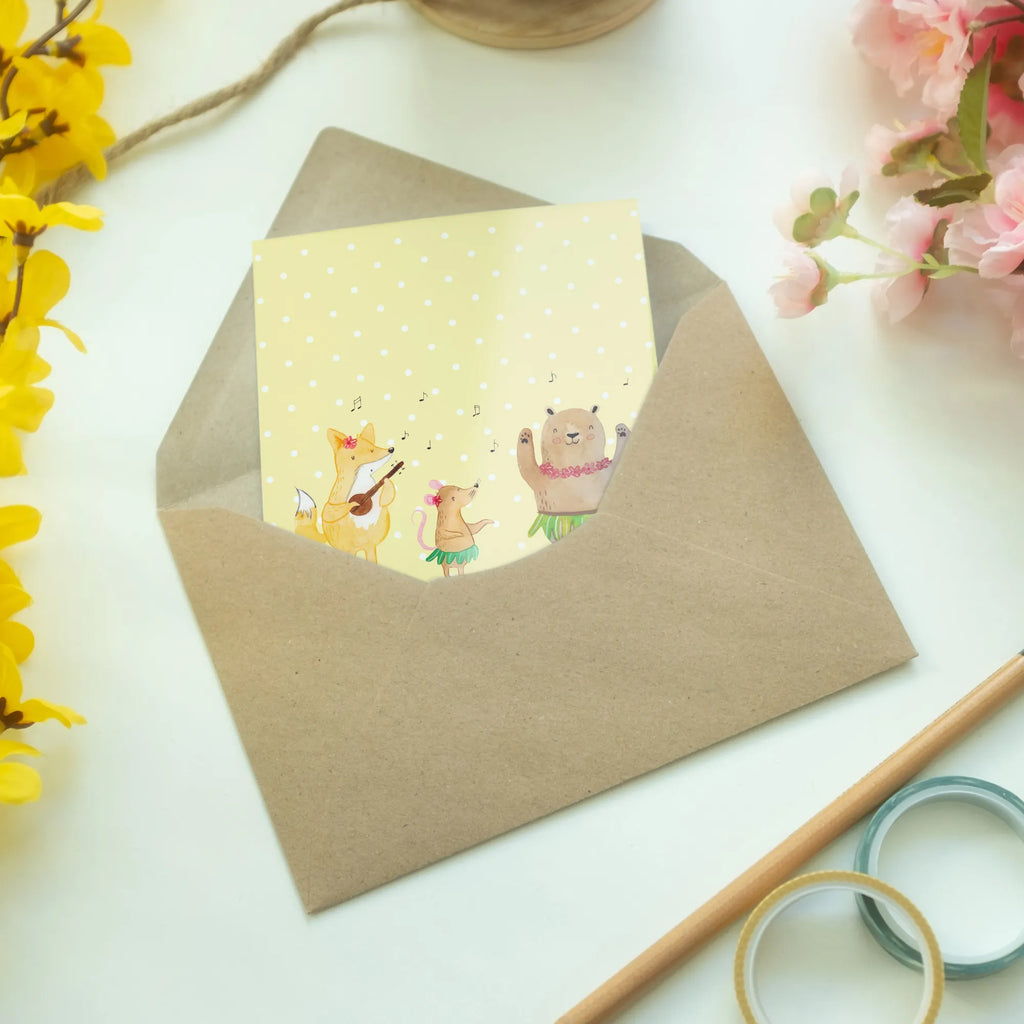 Kartka okolicznościowa zwierzęta leśne Aloha Motywy zwierzęce, dobra energia, zabawne powiedzonka, zwierzęta