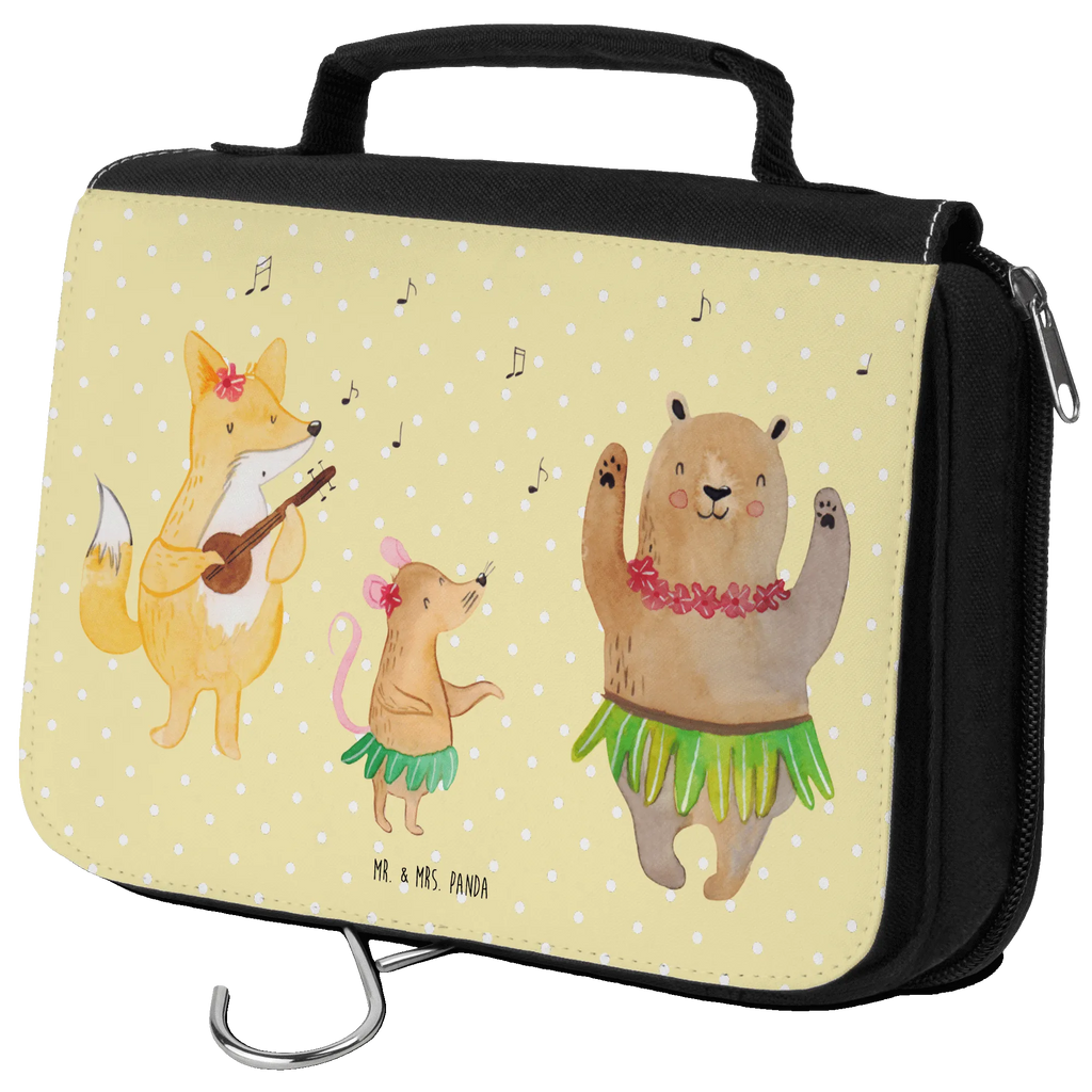 Wash bag forest animals Aloha Gentlemen, Wash bag, Cosmetic bag, Ladies, Toilet bag, To hang up, small animals, cute, funny, cute animal motives, hand drawn, small world, funny sayings, good mood, happy, gifts, gift ideas, special gifts, animal lover, card, life, rabbit, aloha, bear, dancing, hedgehog, laughter, forest, forest animals, music