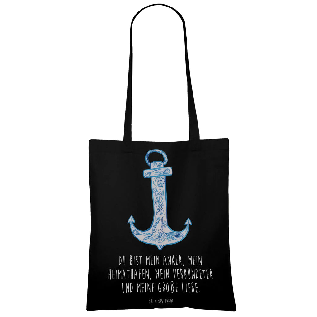Tote bag anchor Blue cloth bag, Carrier bag, shopper, cotton bag, shoulder bag, shopping bag, jute bag, pouch, bag, small animals, cute, funny, cute animal motives, hand drawn, small world, funny sayings, good mood, happy, gifts, gift ideas, special gifts, animal lover, card