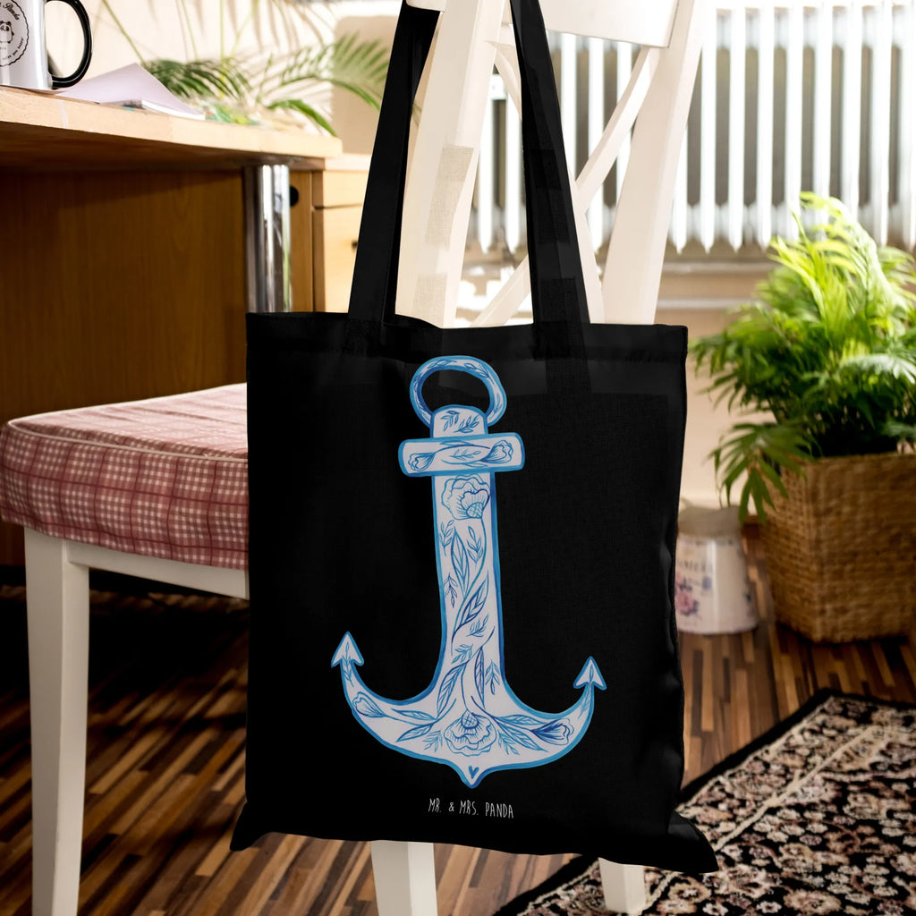 Tote bag anchor Blue cloth bag, Carrier bag, shopper, cotton bag, shoulder bag, shopping bag, jute bag, pouch, bag, small animals, cute, funny, cute animal motives, hand drawn, small world, funny sayings, good mood, happy, gifts, gift ideas, special gifts, animal lover, card
