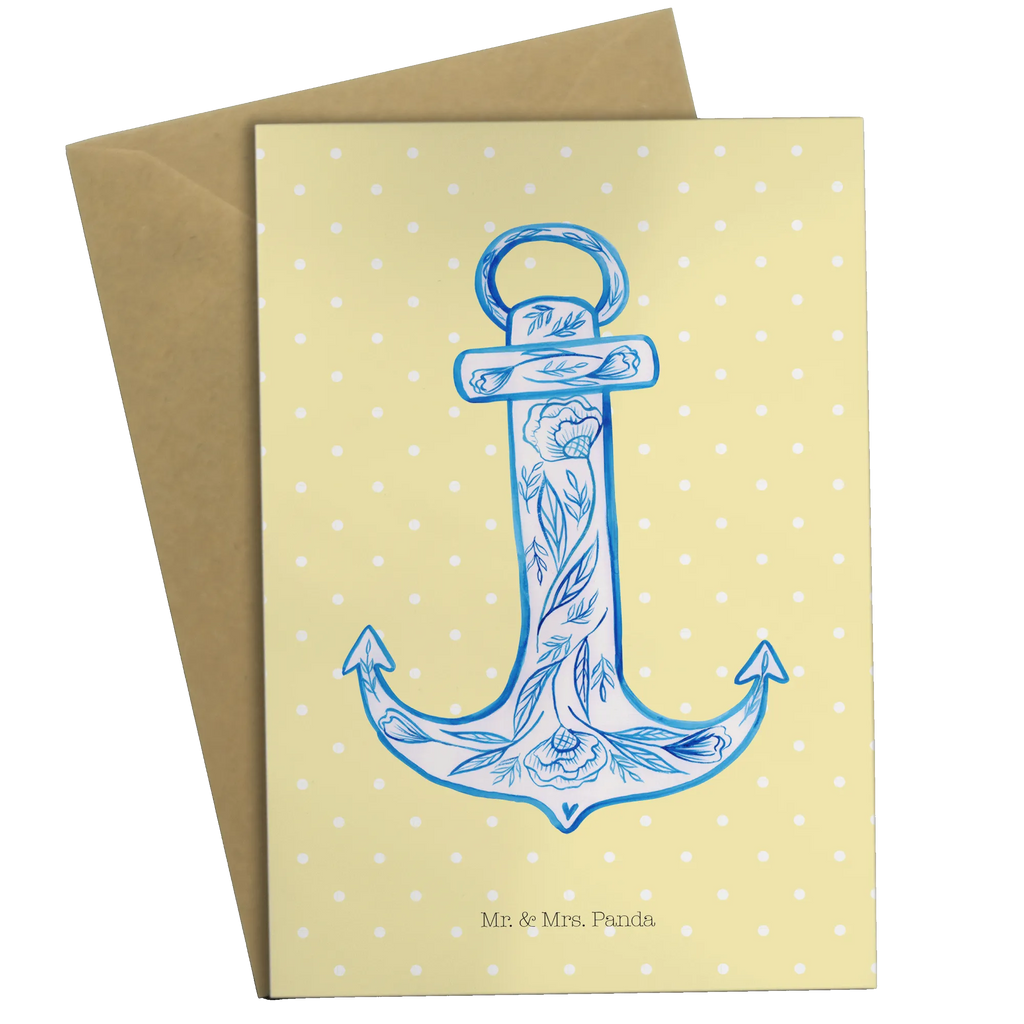 Grußkarte Anker Blau Klappkarte, Einladungskarte, Geburtstagskarte, Hochzeitskarte, Ansichtskarten, Glückwunschkarte, Karte, Grußkarte, Tiermotive, Gute Laune, lustige Sprüche, Tiere