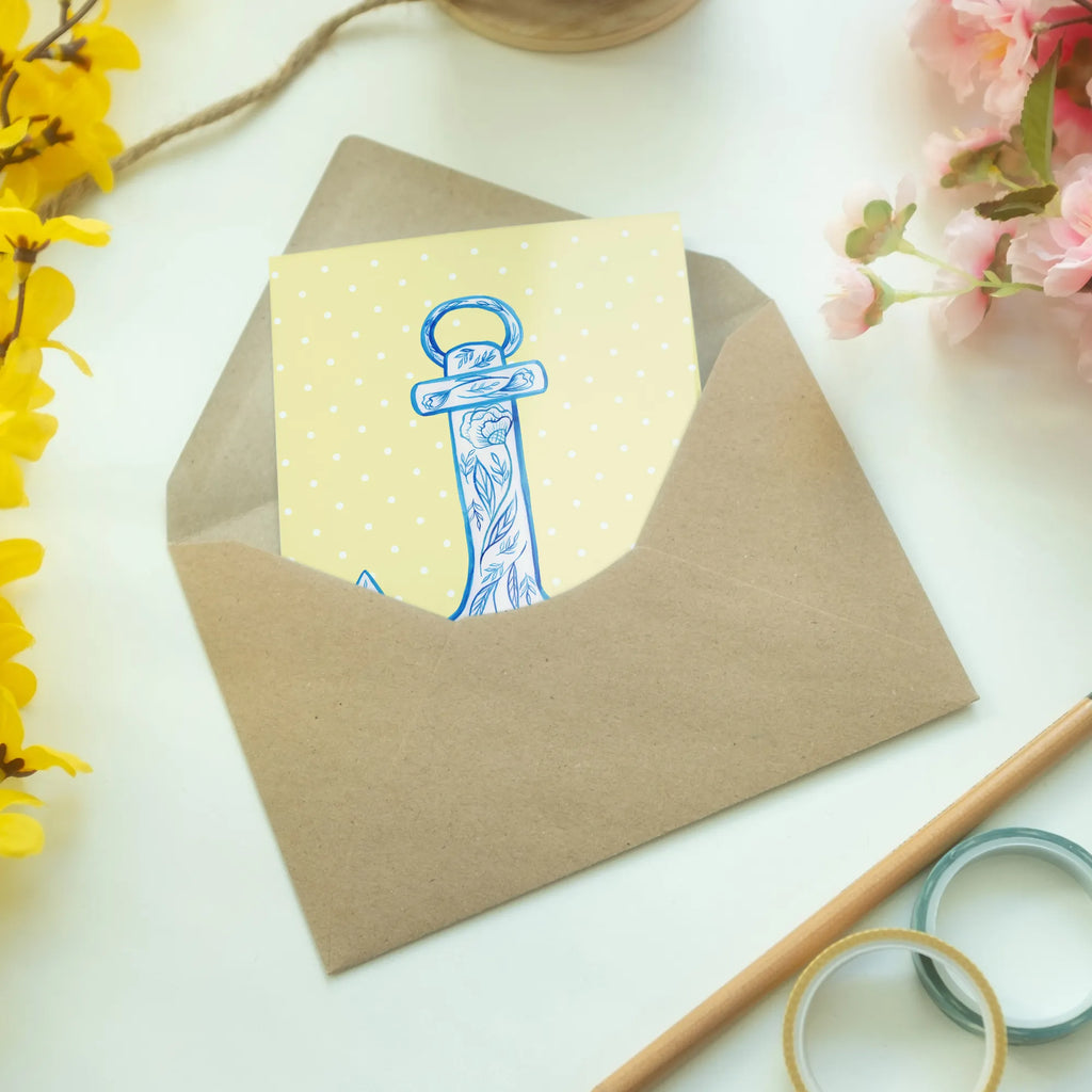 Grußkarte Anker Blau Klappkarte, Einladungskarte, Geburtstagskarte, Hochzeitskarte, Ansichtskarten, Glückwunschkarte, Karte, Grußkarte, Tiermotive, Gute Laune, lustige Sprüche, Tiere