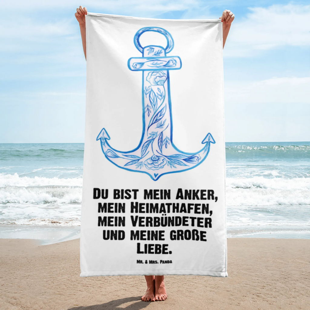 XL ręcznik kąpielowy kotwica Niebieski Motywy zwierzęce, dobra energia, zabawne powiedzonka, zwierzęta