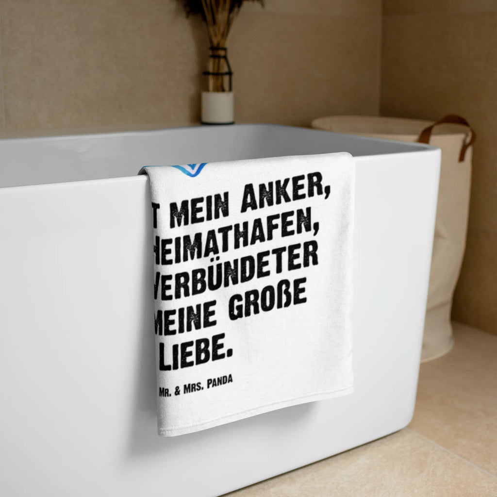 XL ręcznik kąpielowy kotwica Niebieski Motywy zwierzęce, dobra energia, zabawne powiedzonka, zwierzęta