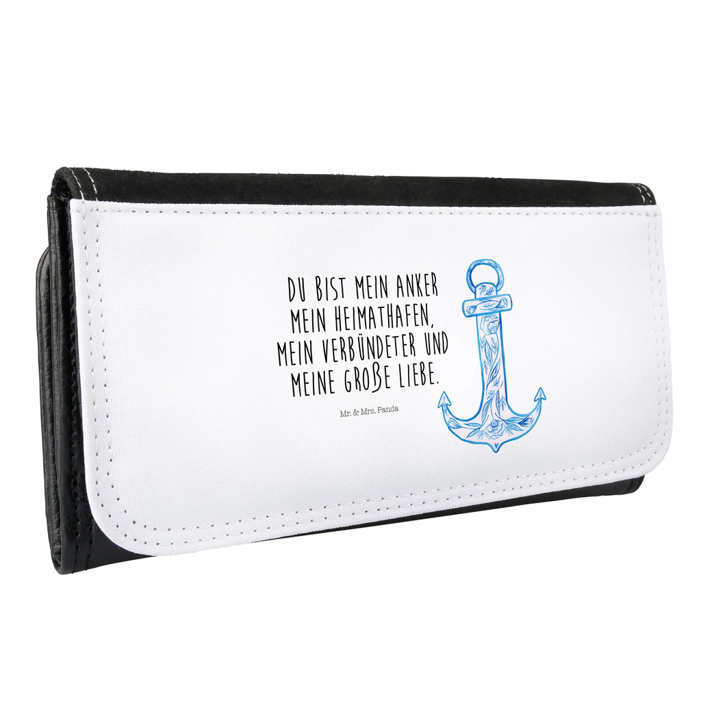 Ladies purse anchor Blue Large, Wallet, XXL, Wallets, Ladies, Purse, small animals, cute, funny, cute animal motives, hand drawn, small world, funny sayings, good mood, happy, gifts, gift ideas, special gifts, animal lover, card