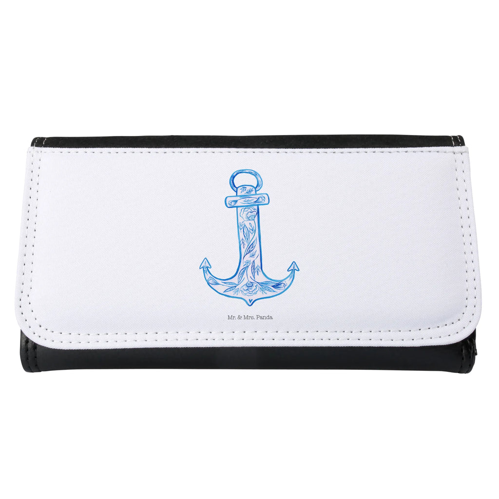 Ladies purse anchor Blue Large, Wallet, XXL, Wallets, Ladies, Purse, small animals, cute, funny, cute animal motives, hand drawn, small world, funny sayings, good mood, happy, gifts, gift ideas, special gifts, animal lover, card
