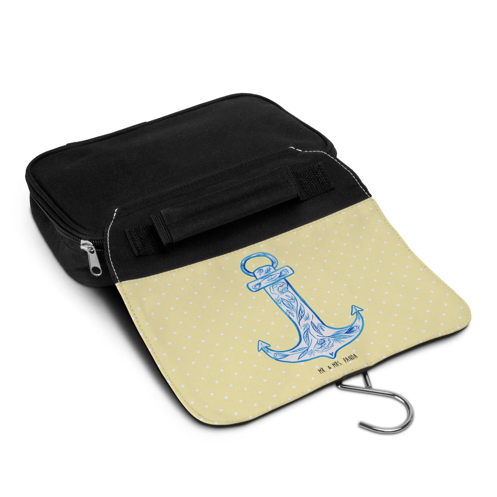 Wash bag anchor Blue Toilet bag, Gentlemen, Ladies, Wash bag, Cosmetic bag, To hang up, small animals, cute, funny, cute animal motives, hand drawn, small world, funny sayings, good mood, happy, gifts, gift ideas, special gifts, animal lover, card