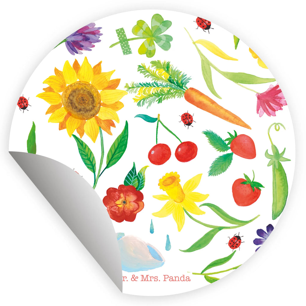 Round sticker Summer sticker, Sticker, label, round, children, Nature, joy of life, love, Flower motive, Summer, Gift gardener, Decoration, Season motive, Decoration house, Sun picture, August, July, June
