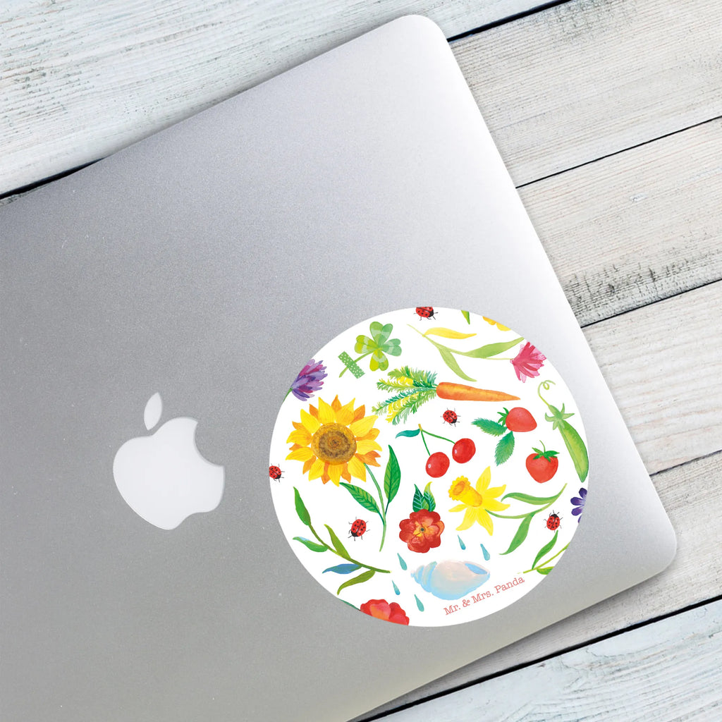 Round sticker Summer sticker, Sticker, label, round, children, Nature, joy of life, love, Flower motive, Summer, Gift gardener, Decoration, Season motive, Decoration house, Sun picture, August, July, June