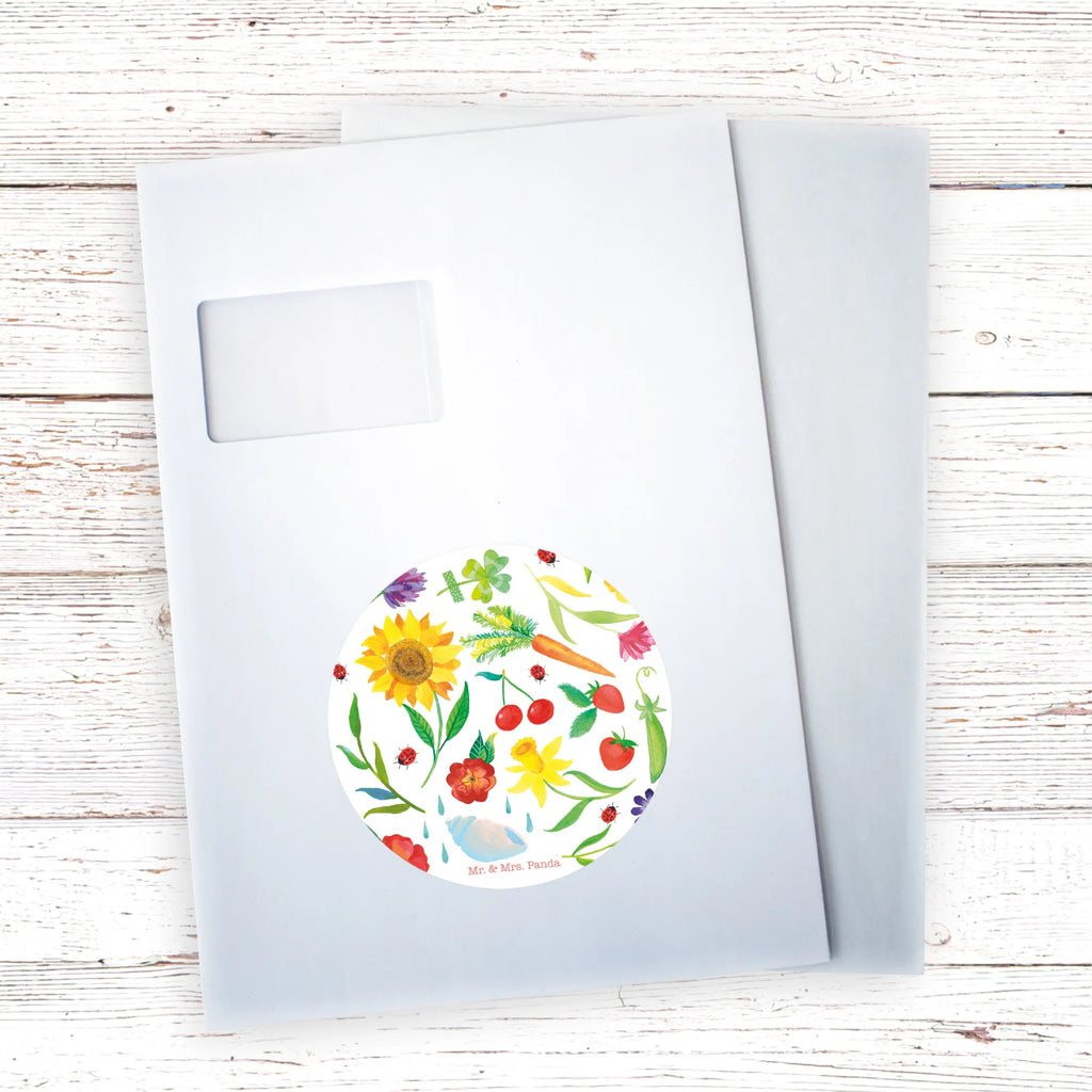 Round sticker Summer sticker, Sticker, label, round, children, Nature, joy of life, love, Flower motive, Summer, Gift gardener, Decoration, Season motive, Decoration house, Sun picture, August, July, June