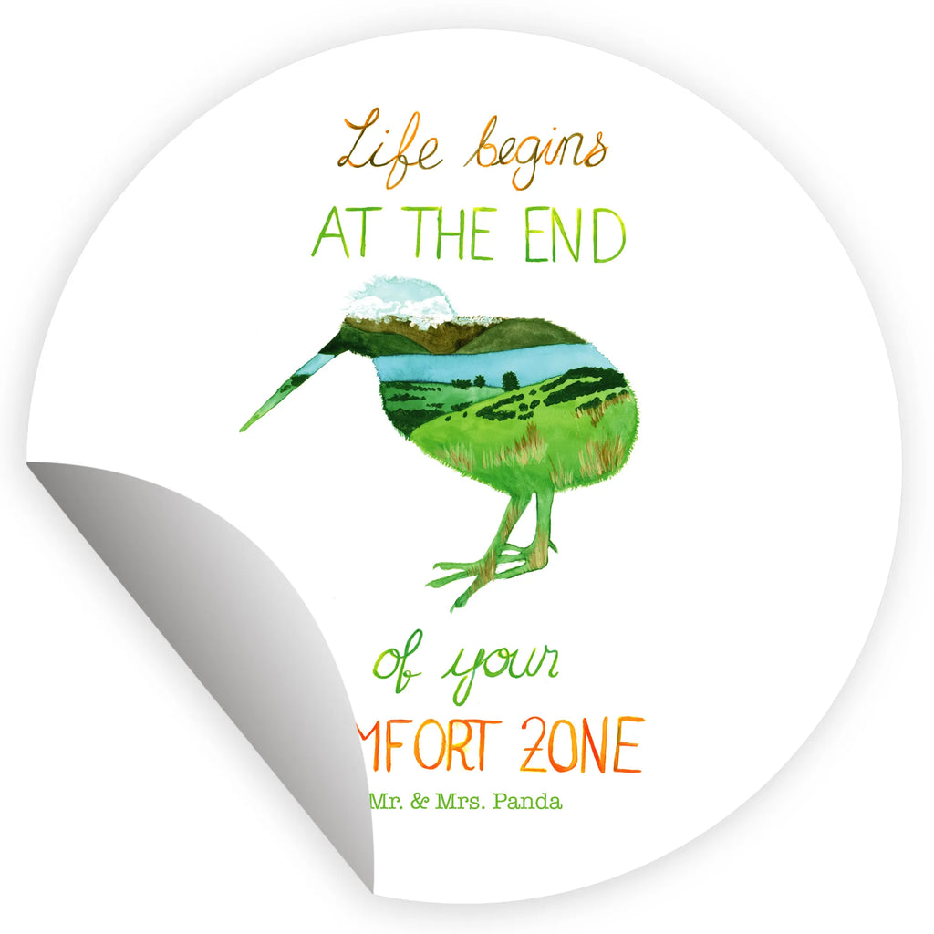 Round sticker Kiwi New Zealand Sticker, sticker, round, label, children, Nature, joy of life, love, New Zealand, kiwi, comfort zone, kiwi bird, life, motivation, life begins