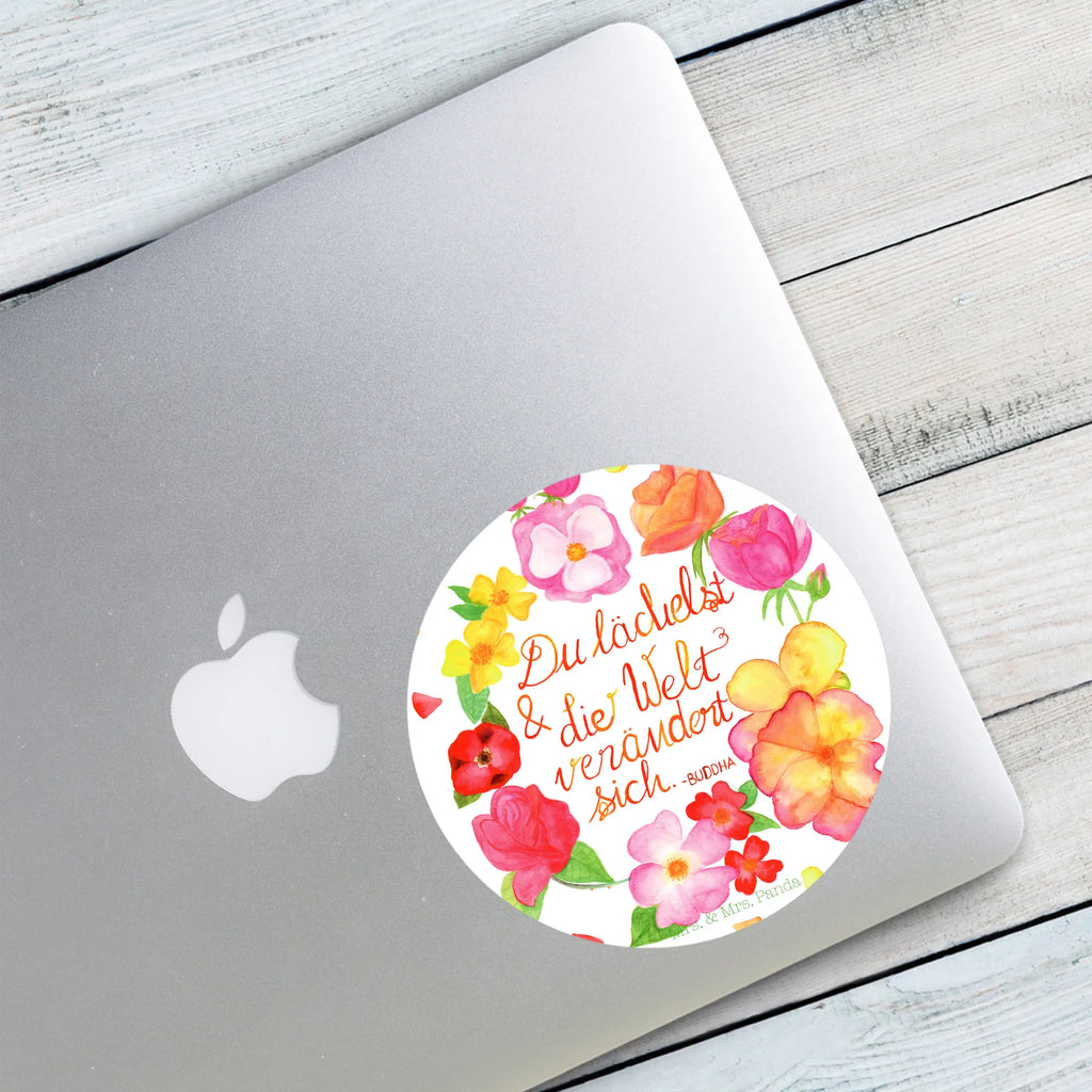 Round sticker You smile sticker, Sticker, children, label, round, Nature, joy of life, love, saying positive, world changes, laughter saying, quote Buddha, smile, quote beautiful, be happy, gift girlfriend