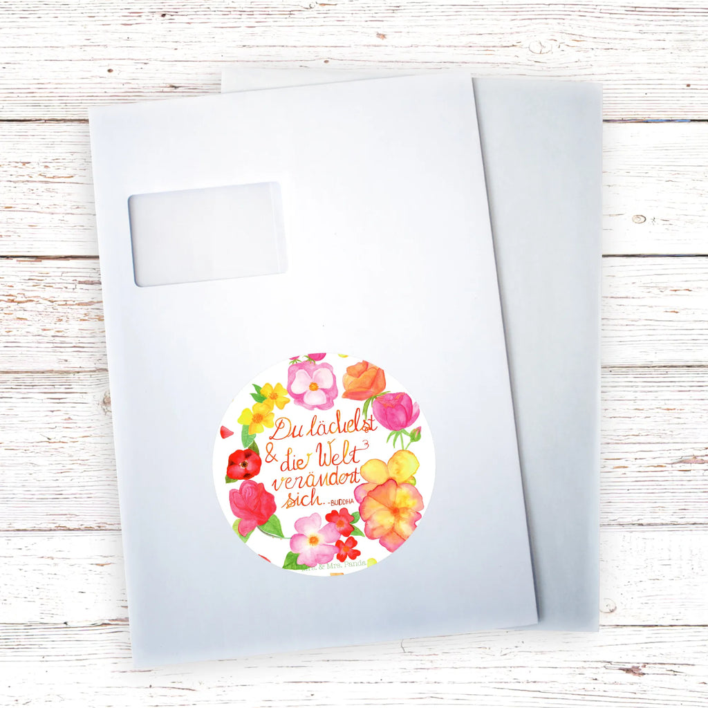 Round sticker You smile sticker, Sticker, children, label, round, Nature, joy of life, love, saying positive, world changes, laughter saying, quote Buddha, smile, quote beautiful, be happy, gift girlfriend