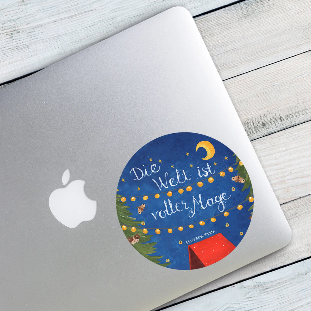 Rund Aufkleber Die Welt ist voller Magie rund, Sticker, Aufkleber, Etikett, Kinder, Blumen Deko, Frühlings Deko, Sommer Deko, Dekoration, positive Botschaft, Naturliebhaber, Outdoor, Natur, Abenteuer