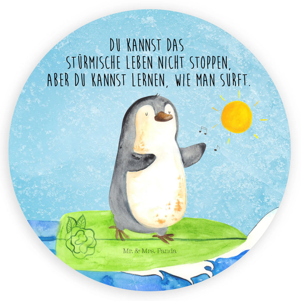 80mm Rund Aufkleber Pinguin Surfer Sticker, Kinder, Aufkleber, Etikett, rund, Pinguin, Pinguine, surfen, Portugal, Surfer, Wellen, Wellen reiten, Hawaii, Urlaub
