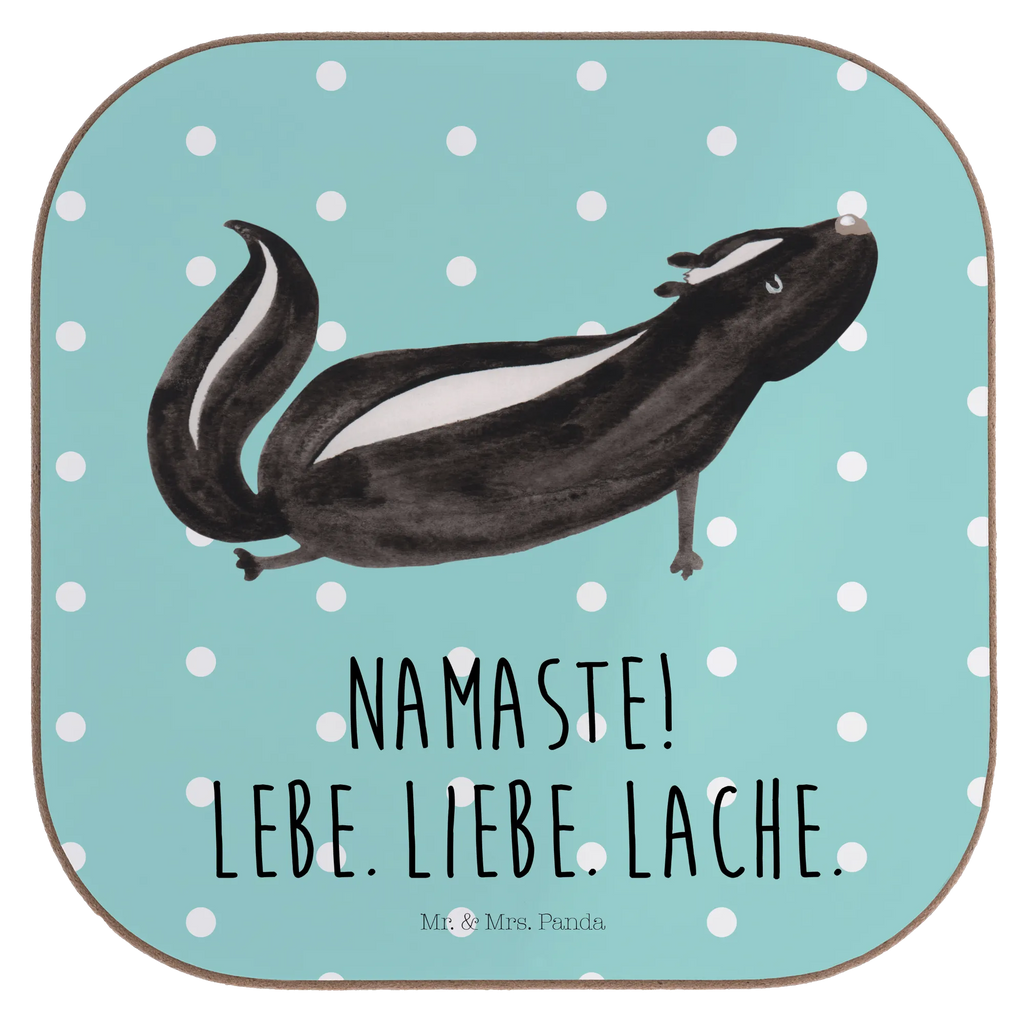 Square coaster skunk yoga Untersetzer für Gläser, Untersetzer Gläser, Korkuntersetzer, Bierdeckel, Untersetzer aus Holz, Glasuntersetzer, Tassen Untersetzer, Getränkeuntersetzer, Holzuntersetzer, Untersetzer Design, Untersetzer, Untersetzer Holz, Stinktier, Skunk, Yoga, Stinker, Stinki, Liebe, Raubtier, Wildtier, Lache, Namaste, Lebe