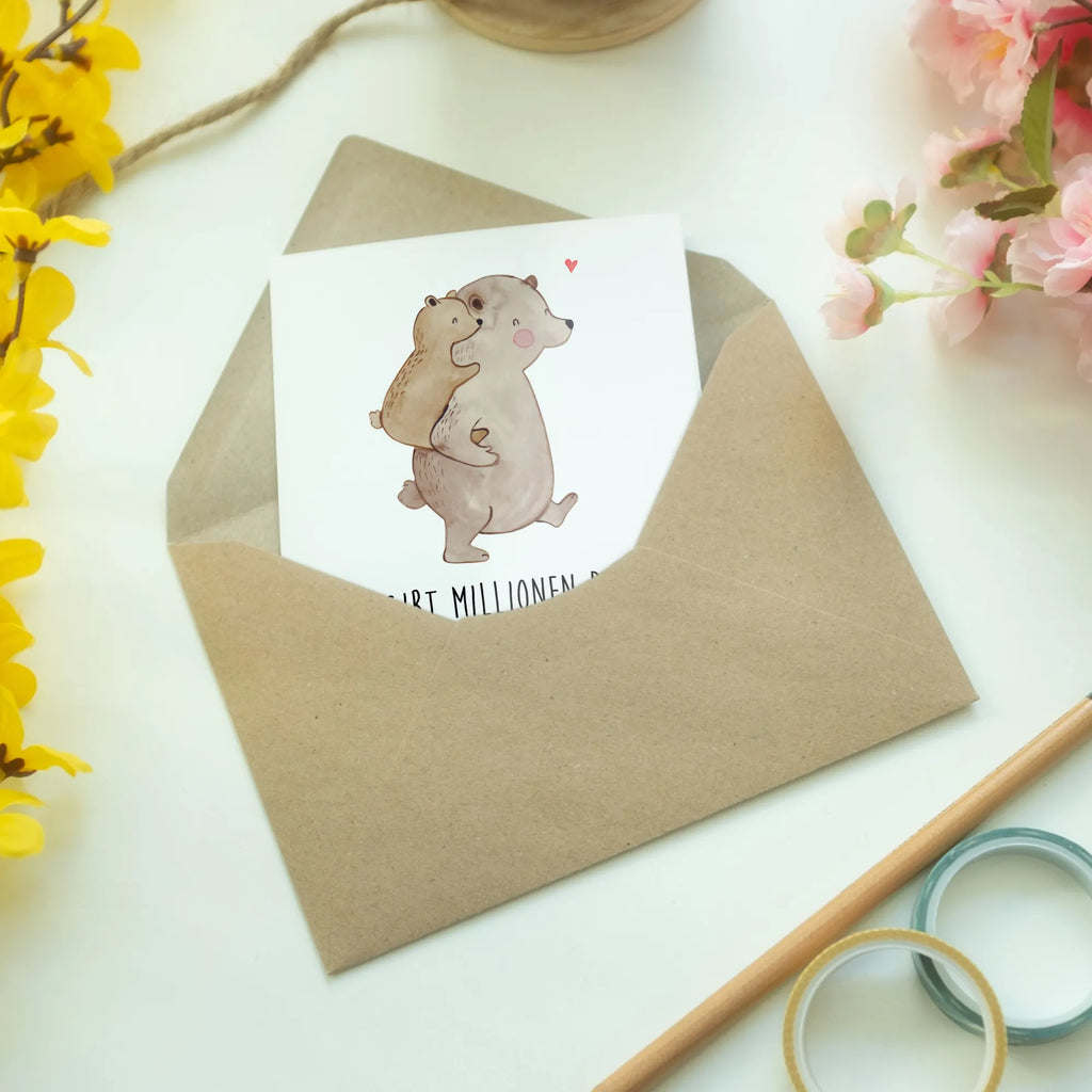 Grußkarte Papa Bär Hochzeitskarte, Geburtstagskarte, Karte, Ansichtskarten, Klappkarte, Grußkarte, Einladungskarte, Glückwunschkarte, Familie, Vatertag, Muttertag, Bruder, Schwester, Mama, Papa, Oma, Opa, Papi, Vati, Onkel, Geburtstag, Geschenk, Vater