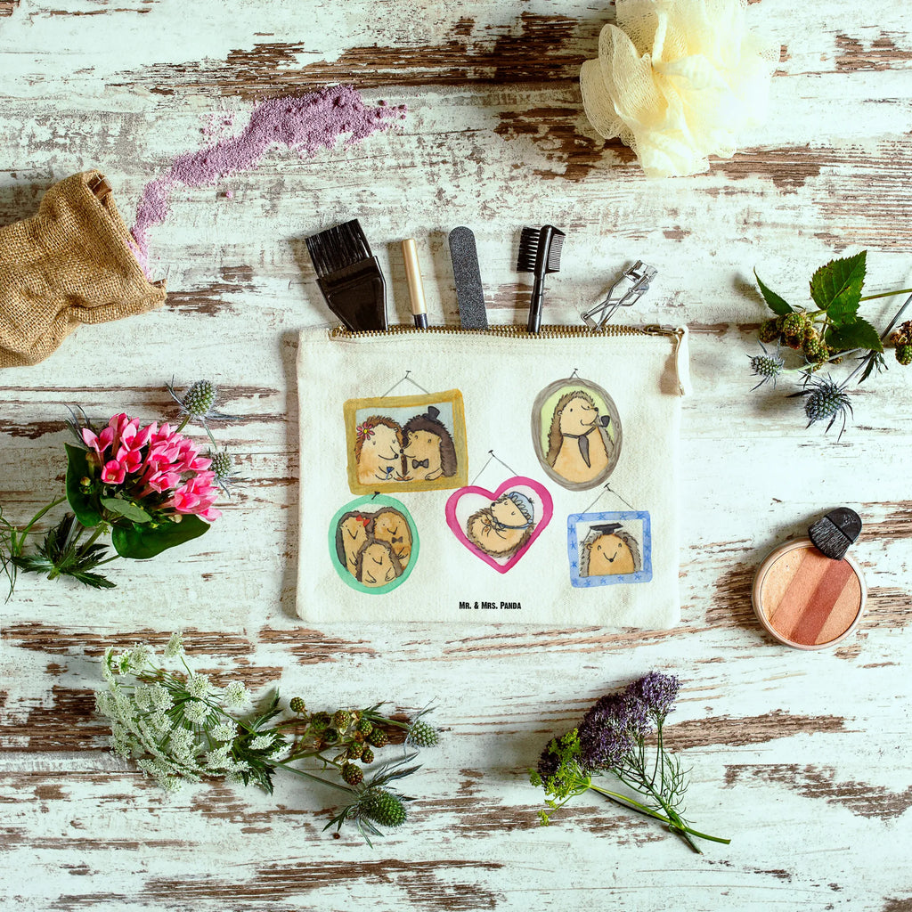 torebka na makijaż Rodzina jeży Kulturbeutel, Schminktäschchen, Kosmetikbeutel, Mäppchen, Waschbeutel, Schlampermäppchen, Schminktasche, pinsel tasche, Waschtasche, Schminkbeutel, Federmappe, Kosmetiktasche, Stiftemäppchen, Etui, beauty tasche, kosmetiktäschchen, aufbewahrungstasche, utensilientasche, toiletry bag, Kulturtasche, aufbewahrungsbeutel, pencil case, beauty case, Bruder, Papa, Opa, Schwester, Oma, Familie, Vatertag, Mama, Muttertag, Liebe, Zusammenhalt, Bilder, Glück, Igel