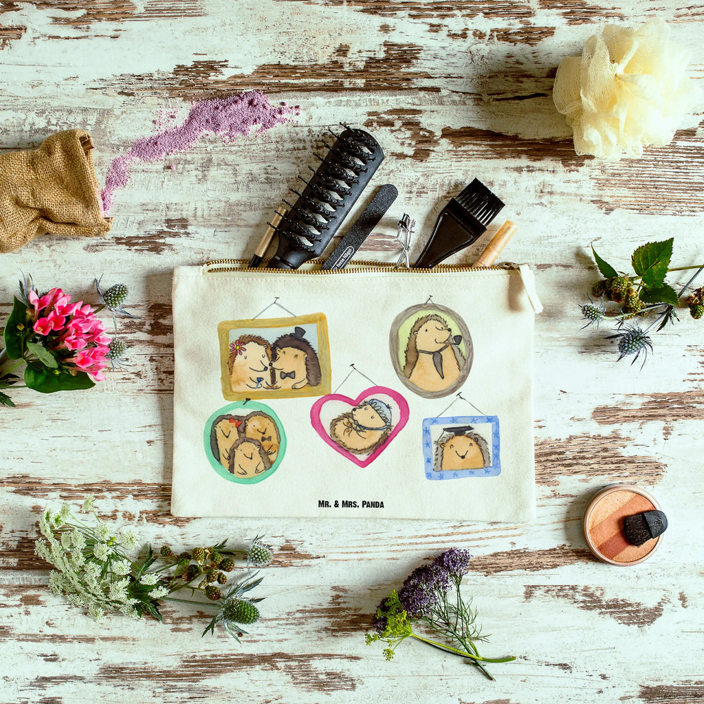 torebka na makijaż Rodzina jeży Kulturbeutel, Schminktäschchen, Kosmetikbeutel, Mäppchen, Waschbeutel, Schlampermäppchen, Schminktasche, pinsel tasche, Waschtasche, Schminkbeutel, Federmappe, Kosmetiktasche, Stiftemäppchen, Etui, beauty tasche, kosmetiktäschchen, aufbewahrungstasche, utensilientasche, toiletry bag, Kulturtasche, aufbewahrungsbeutel, pencil case, beauty case, Bruder, Papa, Opa, Schwester, Oma, Familie, Vatertag, Mama, Muttertag, Liebe, Zusammenhalt, Bilder, Glück, Igel