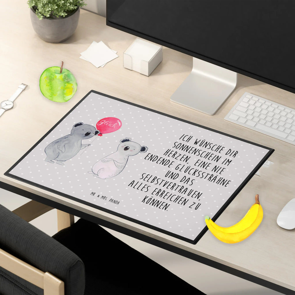 Desk pad Koala bear balloon girl, Desk pad, underlay, office, desk, children, Koala, koala, present, party, balloon, birthday