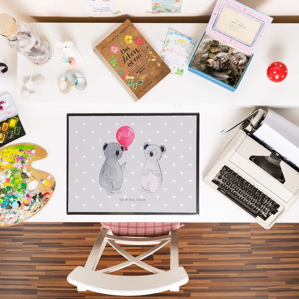 Desk pad Koala bear balloon girl, Desk pad, underlay, office, desk, children, Koala, koala, present, party, balloon, birthday