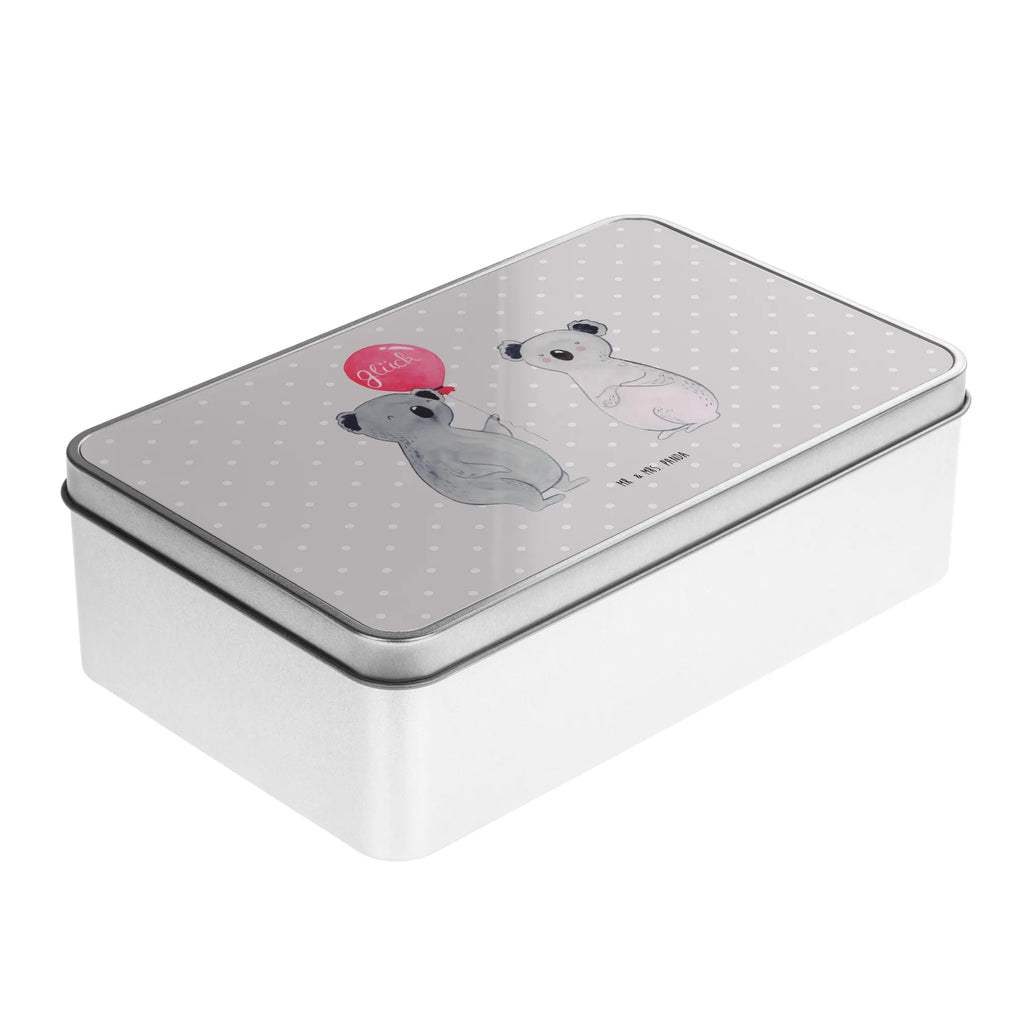 Metal tin Koala bear balloon storage box, tin box, metal box, aluminium tin, lunch box, Tin can, tins, lock-up box, storage tin, container, cookie tin, Koala, birthday, present, koala, party, balloon
