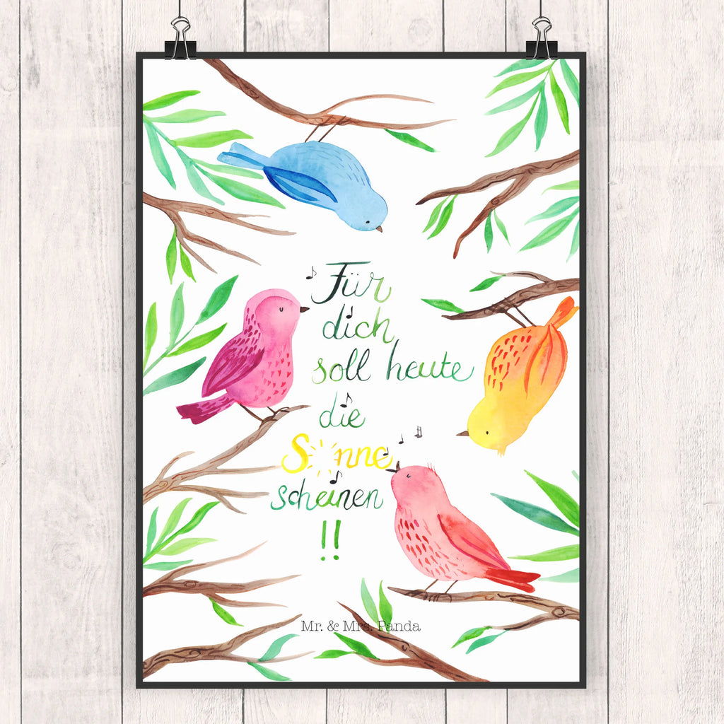 Plakat Ptaki Słońce Dekoracje kwiatowe, dekoracje wiosenne, dekoracje letnie, dekoracja, pozytywna wiadomość, miłośnik natury, na zewnątrz, natura, przygoda