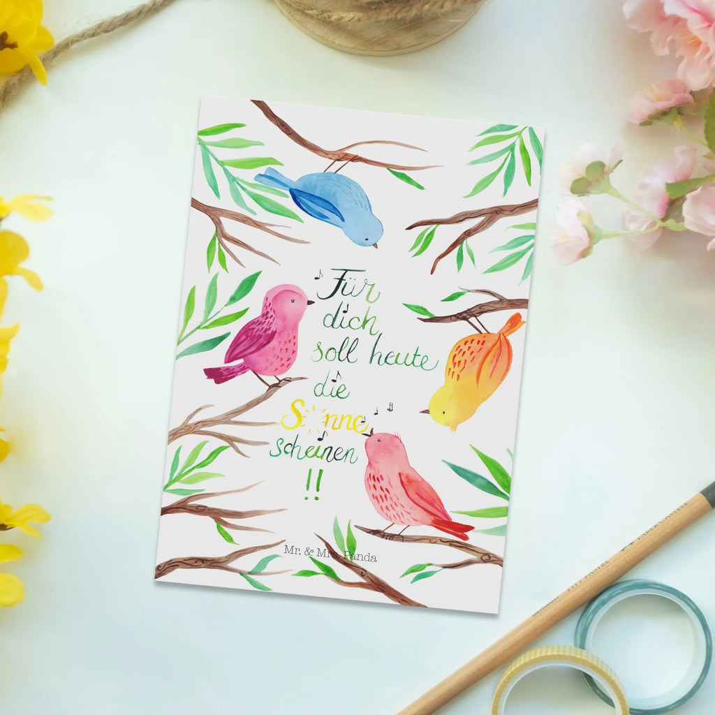 Pocztówka Ptaki Słońce Dekoracje kwiatowe, dekoracje wiosenne, dekoracje letnie, dekoracja, pozytywna wiadomość, miłośnik natury, na zewnątrz, natura, przygoda