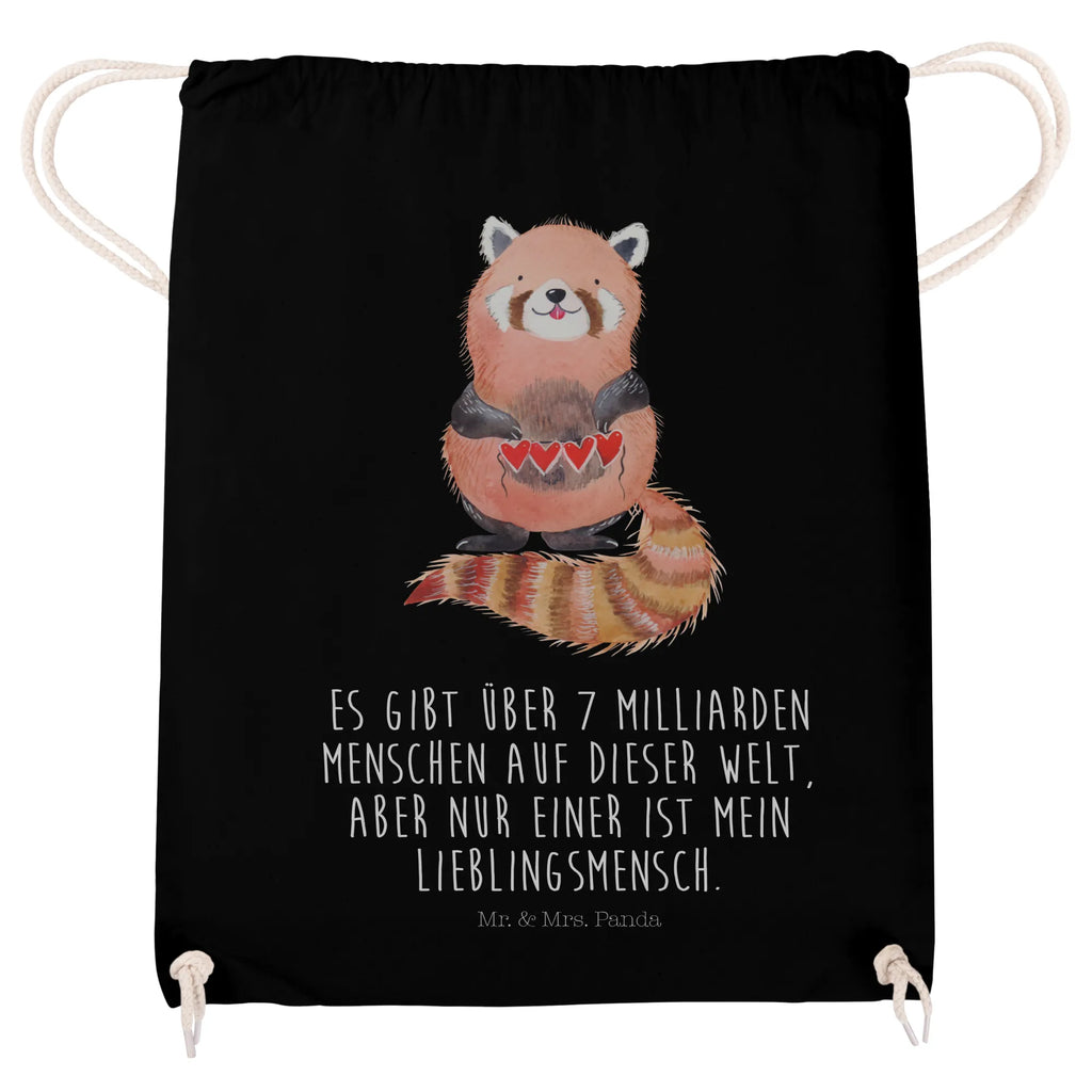 Drawstring bag red panda carrier bag, sports bag, bag, gym bag, jute bag, hipster, small animals, cute, funny, cute animal motives, hand drawn, small world, funny sayings, good mood, happy, gifts, gift ideas, special gifts, animal lover, card, darling, heart, red, love, favourite person, Panda