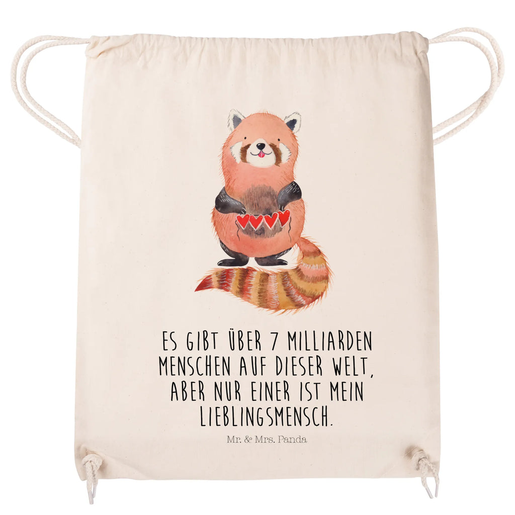Drawstring bag red panda carrier bag, sports bag, bag, gym bag, jute bag, hipster, small animals, cute, funny, cute animal motives, hand drawn, small world, funny sayings, good mood, happy, gifts, gift ideas, special gifts, animal lover, card, darling, heart, red, love, favourite person, Panda