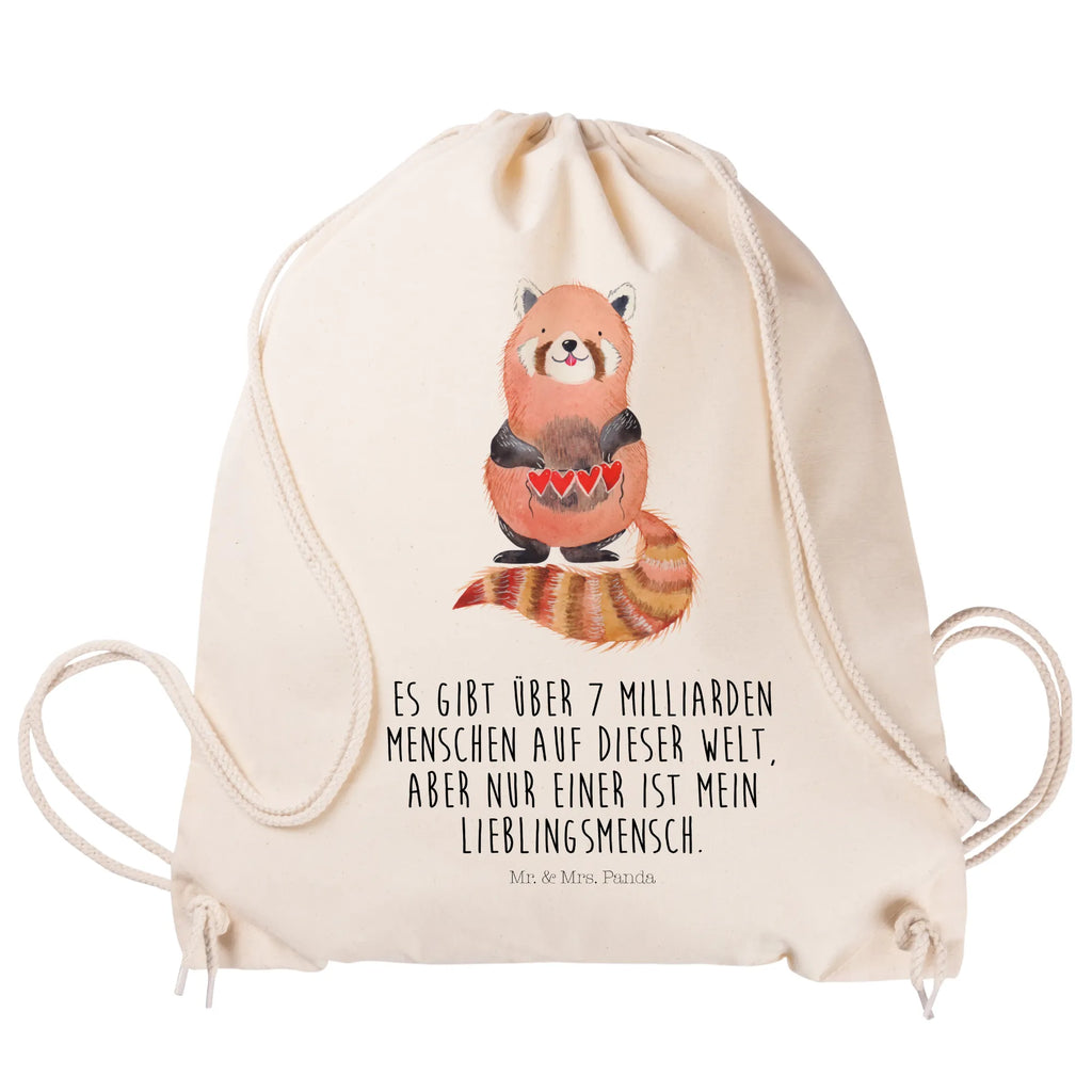Drawstring bag red panda carrier bag, sports bag, bag, gym bag, jute bag, hipster, small animals, cute, funny, cute animal motives, hand drawn, small world, funny sayings, good mood, happy, gifts, gift ideas, special gifts, animal lover, card, darling, heart, red, love, favourite person, Panda